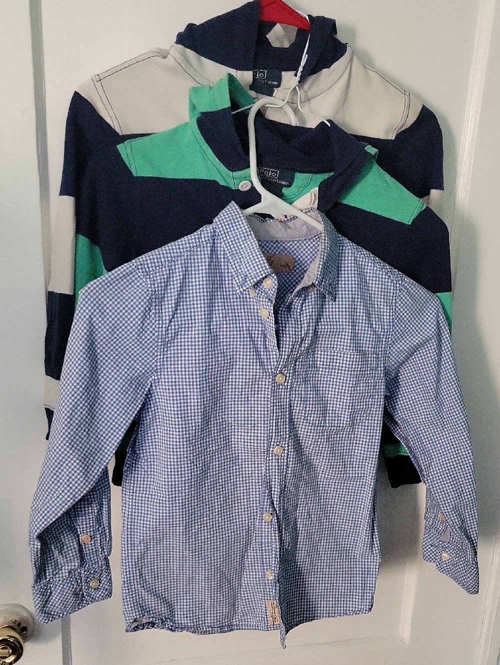 Lot of three Boy Clothes 2 Polo Sweatshirt And 1 LOGG Shirt Sz 5,6